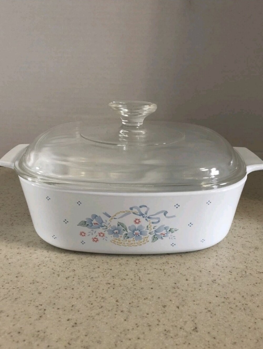 Country Cornflower Corningware A-2-B 2L Casserole 8in Square Dish With Lid
